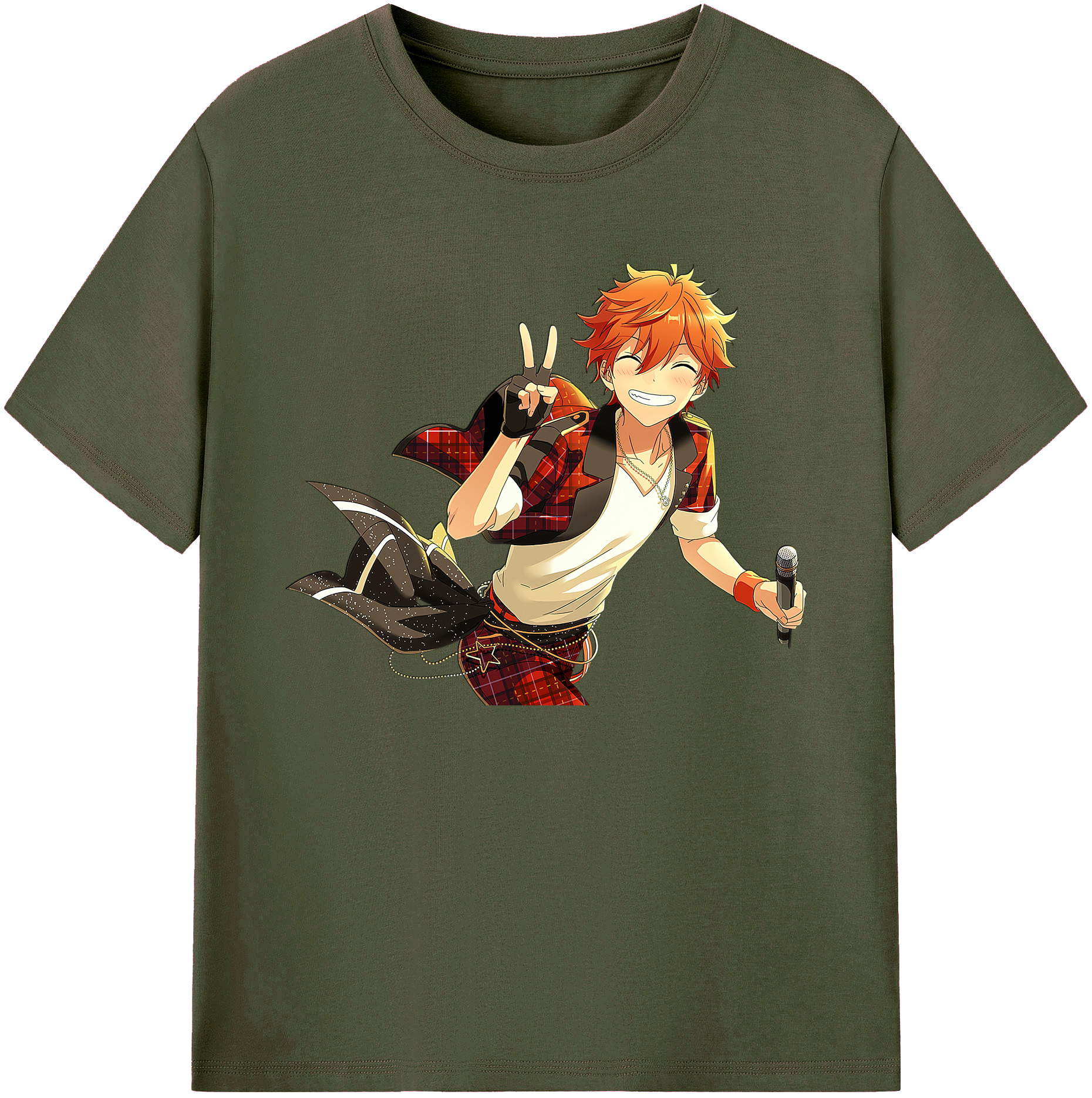 （画像用） あんさんぶるスターズ! Ensemble Stars 綿100％ メンズ半袖Tシャツ｜肌触りやわらか＆通気性